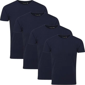 Jack & Jones T-Shirt Basic (Sparset, 4er-Pack) Dunkelblau