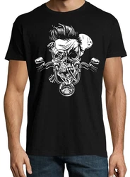 Youth Designz T-Shirt Biker Skull Zombie Herren Shirt Schwarz/Grün