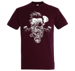 T-Shirt Biker Skull Zombie Herren Shirt mit trendigem Frontprint