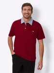 Sieh an! T-Shirt Kurzarm Poloshirt Dunkelrot/Rot/Bordeaux