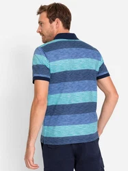 Witt T-Shirt Kurzarm-Poloshirt CATAMARAN blau/trkis/gestreift