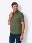 Sieh an! T-Shirt Kurzarm-Poloshirt Dunkelgrün/Grün/Khaki