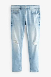Next Jeansrock mit Rissen - Skinny Fit Hellblau/Blau