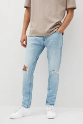 Next Jeansrock mit Rissen - Skinny Fit Hellblau/Blau
