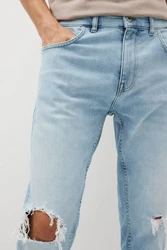 Next Jeansrock mit Rissen - Skinny Fit Hellblau/Blau