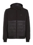 Tommy Hilfiger Steppjacke CL MIX MEDIA HOODED JACKET Schwarz