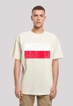 F4NT4STIC T-Shirt Poland Polen Flagge Print Beige/Khaki/Weiß