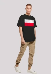 F4NT4STIC T-Shirt Poland Polen Flagge Print Schwarz/Rot/Weiß
