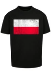 F4NT4STIC T-Shirt Poland Polen Flagge Print Schwarz/Rot/Weiß