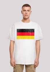 F4NT4STIC T-Shirt Germany Deutschland Flagge Print Creme/Weiß/Grau