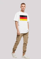 F4NT4STIC T-Shirt Germany Deutschland Flagge Print Creme/Weiß/Grau