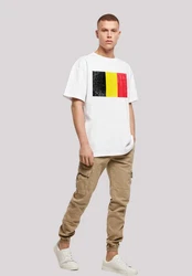 F4NT4STIC T-Shirt Belgium Belgien Flagge Weiß/Creme/Mischfarben