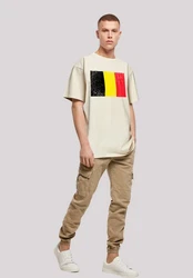 F4NT4STIC T-Shirt Belgium Belgien Flagge Beige/Weiß/Creme/Mischfarben