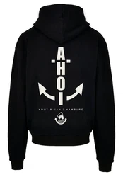 F4NT4STIC Kapuzenpullover Hoodie Ahoi Anker Knut & Jan Hamburg Dunkelblau/Schwarz/Grau/Lila