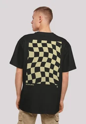F4NT4STIC T-Shirt Wavy Schach Schwarz/Creme