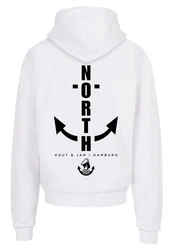 F4NT4STIC Kapuzenpullover North Anchor Knut & Jan Hamburg Weiß/Grau/Schwarz