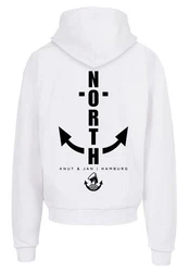 F4NT4STIC Kapuzenpullover North Anchor Knut & Jan Hamburg Weiß/Grau/Schwarz