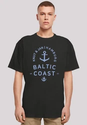 F4NT4STIC T-Shirt Ostsee Logo Knut & Jan Hamburg Dunkelblau/Blau/Schwarz