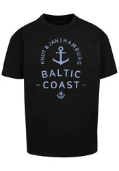 F4NT4STIC T-Shirt Ostsee Logo Knut & Jan Hamburg Dunkelblau/Blau/Schwarz