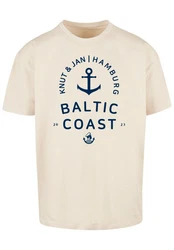 F4NT4STIC T-Shirt Ostsee Logo Knut & Jan Hamburg Khaki/Dunkelblau/Blau/Creme/Hellblau