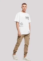 F4NT4STIC T-Shirt happiness OVERSIZE TEE Weiß/Beige/Türkis/Gelb/Lila/Braun