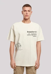 F4NT4STIC T-Shirt happiness OVERSIZE TEE Khaki/Beige/Gelb