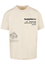 F4NT4STIC T-Shirt happiness OVERSIZE TEE Khaki/Beige/Gelb