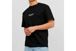 Jack & Jones T-Shirt JORVESTERBRO TEE SS CREW NECK NOOS Schwarz