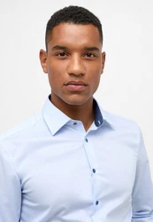 Eterna Langarmhemd Slim Fit Businesshemd Blau/Hellblau/Dunkelblau/Weiß
