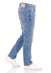 TOM TAILOR Straight-Jeans Herren Jeanshose Marvin Regular Fit Denim Hose Hellblau/Blau