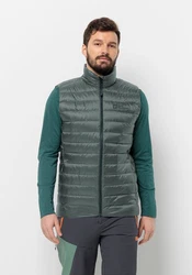 Jack Wolfskin Daunenweste PILVI DOWN VEST Dunkelgrün/Grün