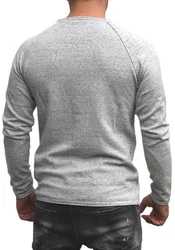 Jack & Jones Strickpullover mit Rundhalsausschnitt Grau/Hellgrau