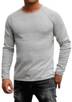 Jack & Jones Strickpullover mit Rundhalsausschnitt Grau/Hellgrau