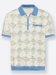 Witt Poloshirt Kurzarm MARCO DONATI Blau/Beige/Hellblau