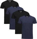 Jack & Jones T-Shirt Basic (Sparset, 4er-Pack) Dunkelblau