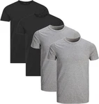 Jack & Jones T-Shirt Basic (Sparset, 4er-Pack) Dunkelgrau/Grau/Hellgrau Jack & Jones T-Shirt Basic (Sparset, 4er-Pack) Dunkelgrau/Grau/Hellgrau