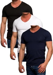 T-Shirt (Spar Set, 3er-Pack) in Unifarben