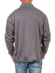 EloModa Poloshirt Herren Polo Shirt Langarm Grau/Blau/Hellgrau