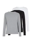 Tommy Hilfiger Underwear T-Shirt 3P LS Tee Grau/Dunkelgrau/Hellgrau/Weiß