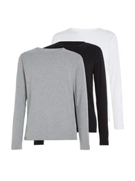 T-Shirt 3P LS Tee (Packung, 3er-Pack) mit Markenlabel