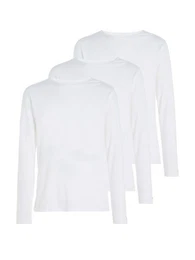 T-Shirt 3P LS Tee (Packung, 3er-Pack) mit Markenlabel