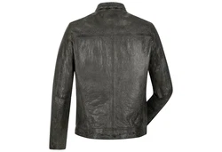 Milestone Herrenjacke aus Lammnappa Leder Dunkelgrün/Grau/Khaki