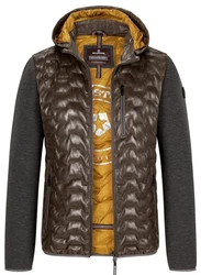 Milestone Herren Hybridjacke MSDarwin Grau/Braun/Dunkelbraun/Gelb