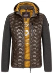 Milestone Herren Hybridjacke MSDarwin Grau/Braun/Dunkelbraun/Gelb