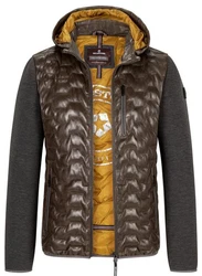 Milestone Herren Hybridjacke MSDarwin Grau/Braun/Dunkelbraun/Gelb