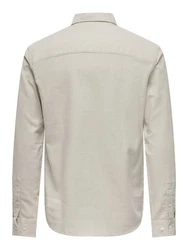 ONLY & SONS Langarmhemd ONSGUDMUND Khaki/Weiß/Beige