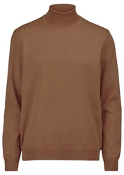MARVELIS Rollkragenpullover Casual Fit Braun