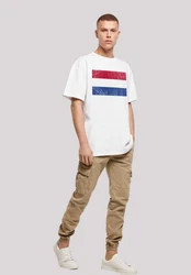 F4NT4STIC T-Shirt Netherlands Niederlande Holland Flagge Print Weiß/Creme