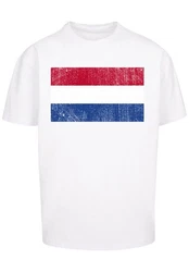 F4NT4STIC T-Shirt Netherlands Niederlande Holland Flagge Print Weiß/Creme
