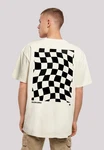 F4NT4STIC T-Shirt Wavy Schach Beige/Creme/Weiß